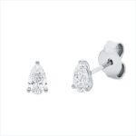 Ohrstecker 3er-Krappe Weißgold 18kt 0,48 Diamantschmuck mit 2 Diamanten - 2V781