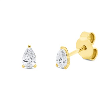 Ohrstecker 4er-Krappe Gelbgold 18kt 0,39 Diamantschmuck mit 2 Diamanten - 2V782