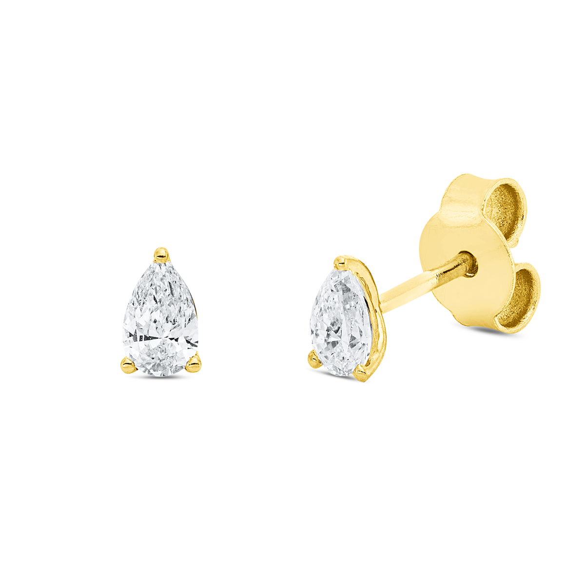 2V782G Ohrstecker 4er-Krappe Gelbgold 18kt 0,39 Diamantschmuck mit 2 Diamanten - 2V782 – Bild 1