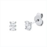 Ohrstecker 4er-Krappe Weißgold 18kt 0,47 Diamantschmuck mit 2 Diamanten - 2V786