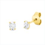 Ohrstecker 4er-Krappe Gelbgold 18kt 0,36 Diamantschmuck mit 2 Diamanten - 2V787