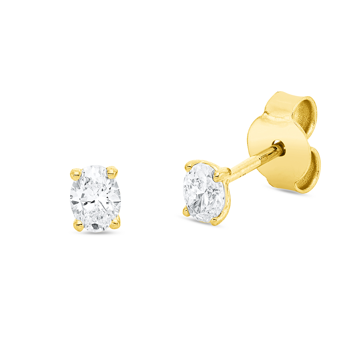 2V787G Ohrstecker 4er-Krappe Gelbgold 18kt 0,36 Diamantschmuck mit 2 Diamanten - 2V787 – Bild 1