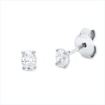 Ohrstecker 4er-Krappe Weißgold 18kt 0,36 Diamantschmuck mit 2 Diamanten - 2V787