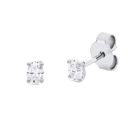 Ohrstecker 4er-Krappe Weißgold 18kt 0,30 Diamantschmuck mit 2 Diamanten - 2V788