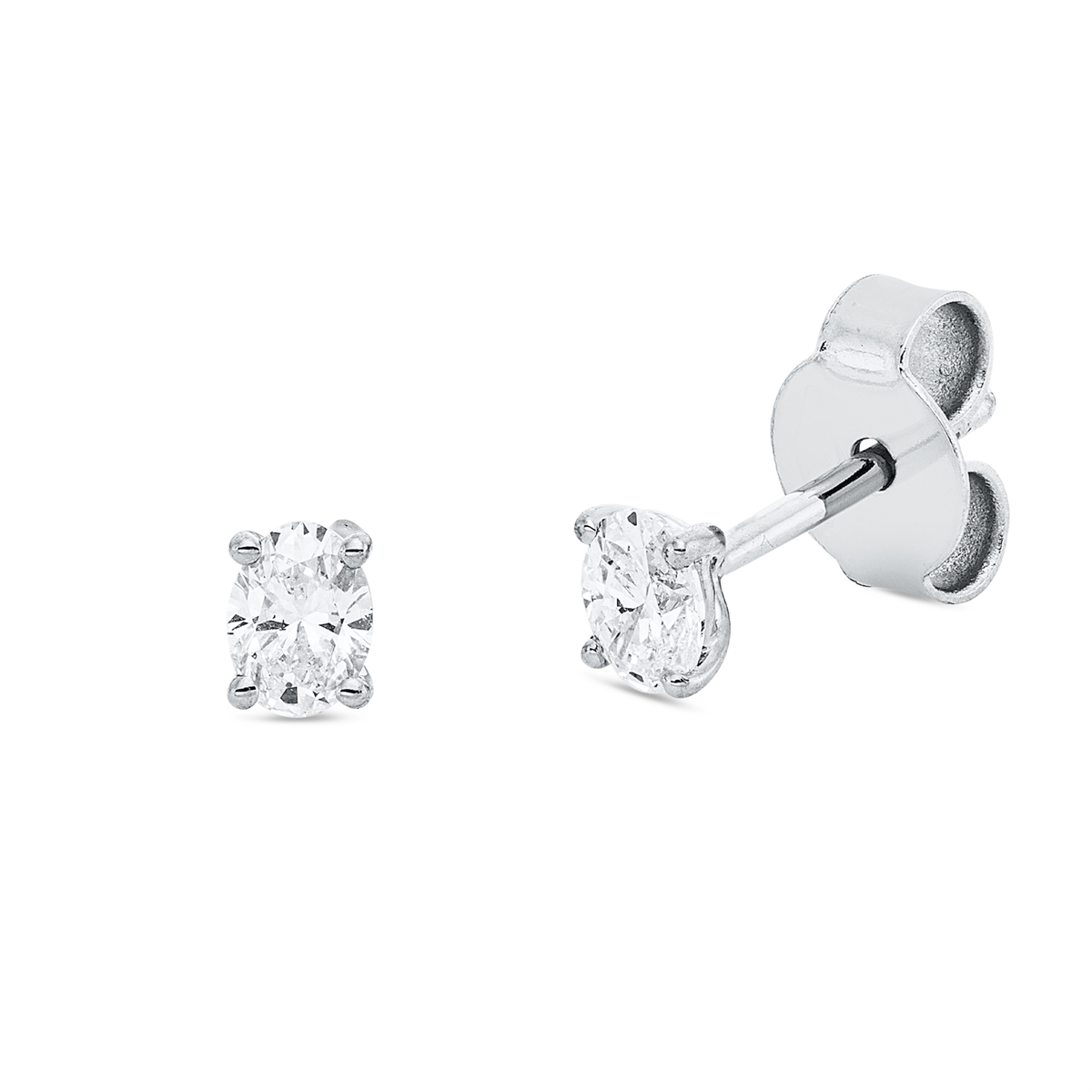 2V788W Ohrstecker 4er-Krappe Weißgold 18kt 0,30 Diamantschmuck mit 2 Diamanten - 2V788 – Bild 1