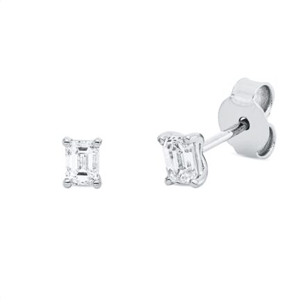 Ohrstecker 4er-Krappe Weißgold 18kt 0,48 Diamantschmuck mit 2 Diamanten - 2V790