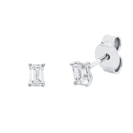 Ohrstecker 4er-Krappe Weißgold 18kt 0,40 Diamantschmuck mit 2 Diamanten - 2V791