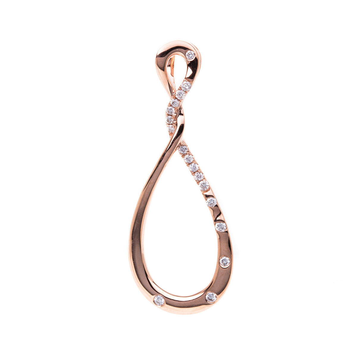 3B797R Anhänger Rosegold 18kt 0,10 Diamantschmuck mit 17 Diamanten - 3B797 – Bild 1