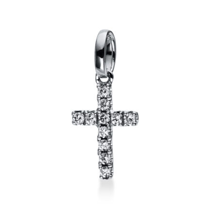 Anhänger Weißgold 18kt 0,06 Diamantschmuck mit 11 Diamanten - 3C183