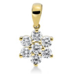Anhänger Gelbgold 18kt 0,68 Diamantschmuck mit 7 Diamanten - 3F293