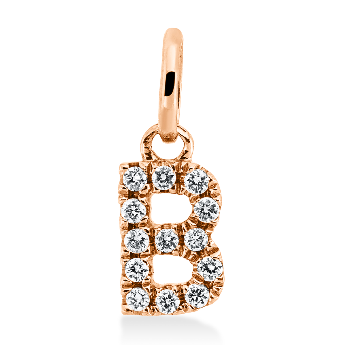 3H095R Anhänger Rosegold 18kt 0,06 Diamantschmuck mit 13 Diamanten - 3H095 – Bild 1