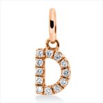 Anhänger Rosegold 18kt 0,05 Diamantschmuck mit 12 Diamanten - 3H096