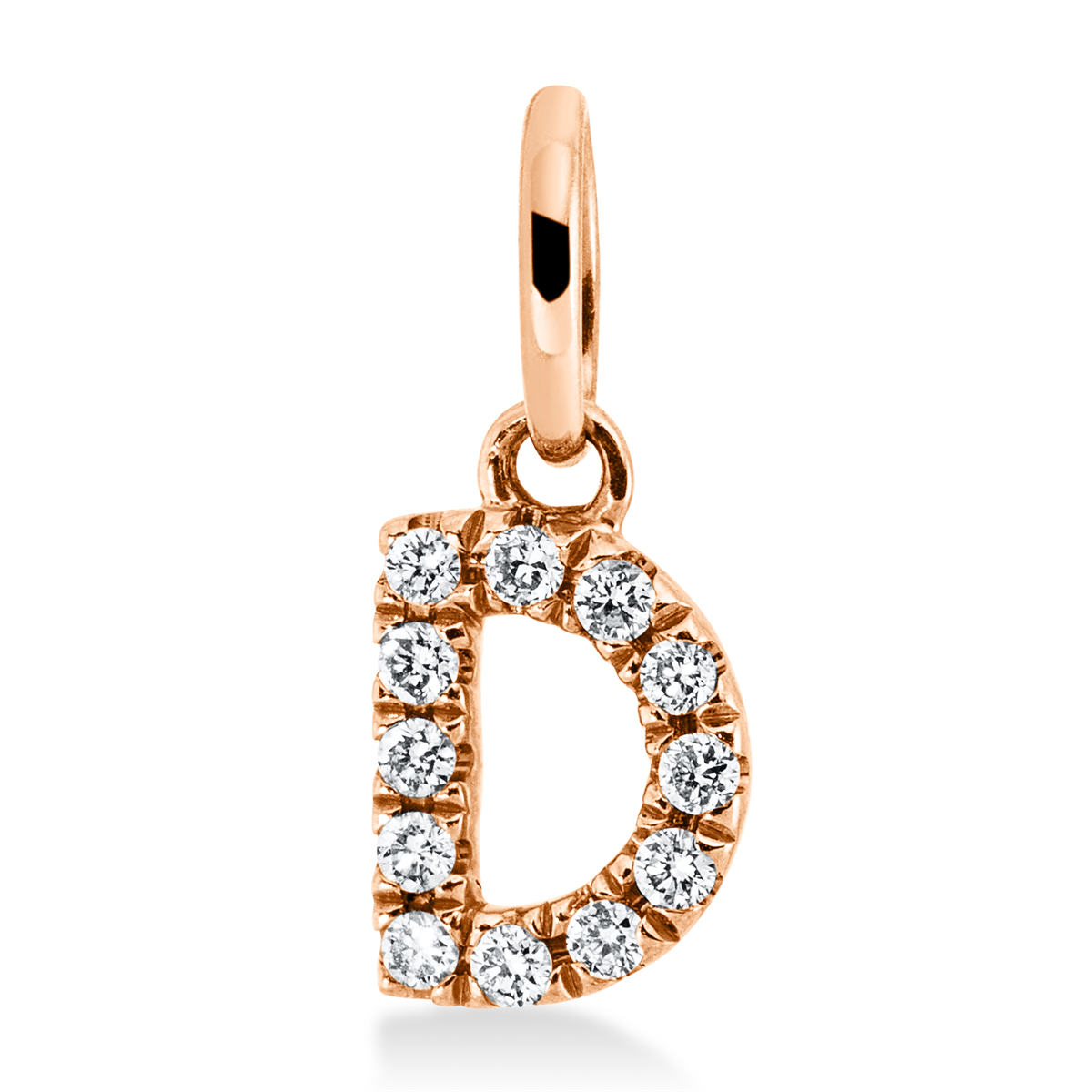 3H096R Anhänger Rosegold 18kt 0,05 Diamantschmuck mit 12 Diamanten - 3H096 – Bild 1