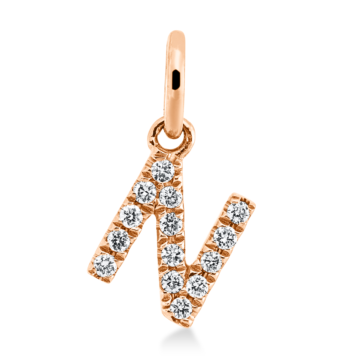 3H100R Anhänger Rosegold 18kt 0,06 Diamantschmuck mit 14 Diamanten - 3H100 – Bild 1