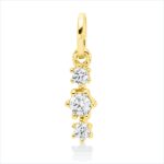 Anhänger Gelbgold 18kt 0,10 Diamantschmuck mit 3 Diamanten - 3I156