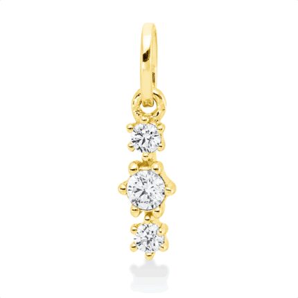 Anhänger Gelbgold 18kt 0,10 Diamantschmuck mit 3 Diamanten - 3I156