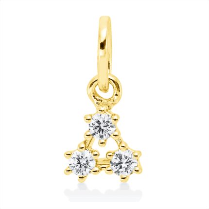 Anhänger Gelbgold 18kt 0,07 Diamantschmuck mit 3 Diamanten - 3I157