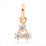 Anhänger Rosegold 18kt 0,07 Diamantschmuck mit 3 Diamanten - 3I157