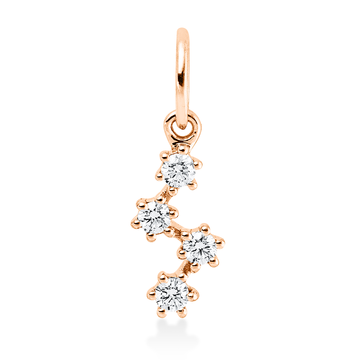 3I158R Anhänger Rosegold 18kt 0,09 Diamantschmuck mit 4 Diamanten - 3I158 – Bild 1