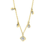 Collier Gelbgold 18kt 0,29 Diamantschmuck mit 13 Diamanten - 4K602