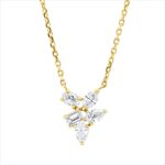 Collier Gelbgold 18kt 0,52 Diamantschmuck mit 5 Diamanten - 4N292