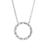 Collier Weißgold 18kt 0,11 Diamantschmuck mit 12 Diamanten - 4O276