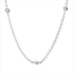 Collier Weißgold 18kt 0,08 Diamantschmuck Farbstein 1,88 ct - 4O527