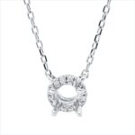 Collier Weißgold 18kt 0,06 Diamantschmuck mit 16 Diamanten - 4O532