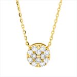 Collier Gelbgold 18kt 0,15 Diamantschmuck mit 12 Diamanten - 4O885