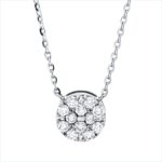 Collier Weißgold 18kt 0,15 Diamantschmuck mit 12 Diamanten - 4O885