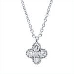 Collier Weißgold 18kt 0,18 Diamantschmuck mit 5 Diamanten - 4O952