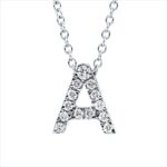 Collier Weißgold 18kt 0,09 Diamantschmuck mit 13 Diamanten - 4P006