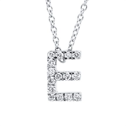 Collier Weißgold 18kt 0,11 Diamantschmuck mit 15 Diamanten - 4P010