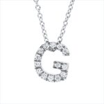Collier Weißgold 18kt 0,10 Diamantschmuck mit 14 Diamanten - 4P012