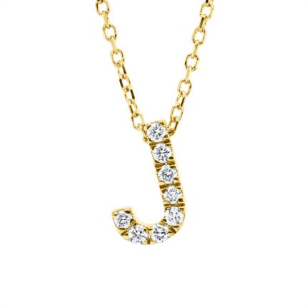 Collier Gelbgold 18kt 0,07 Diamantschmuck mit 8 Diamanten - 4P015