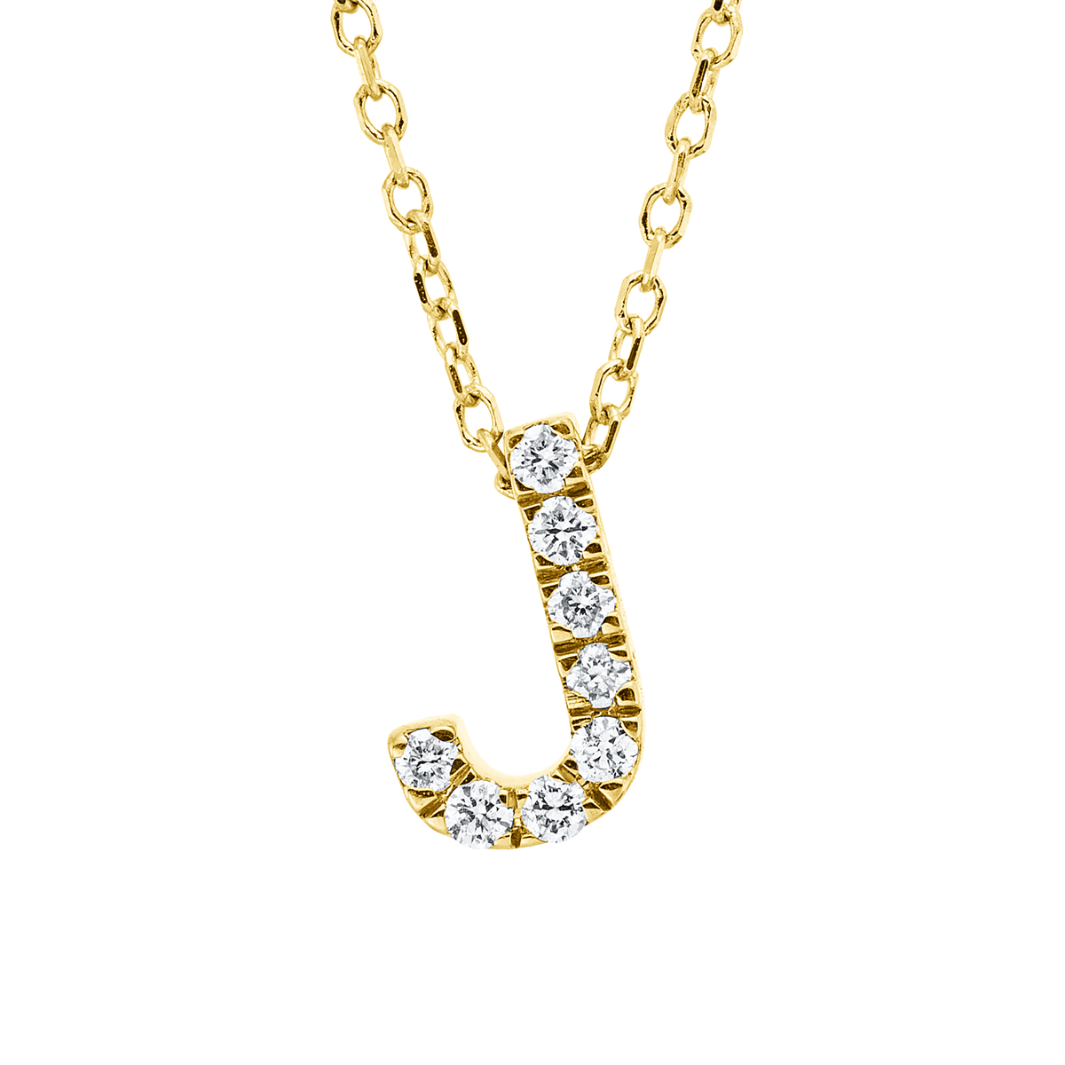 4P015G Collier Gelbgold 18kt 0,07 Diamantschmuck mit 8 Diamanten - 4P015 – Bild 1