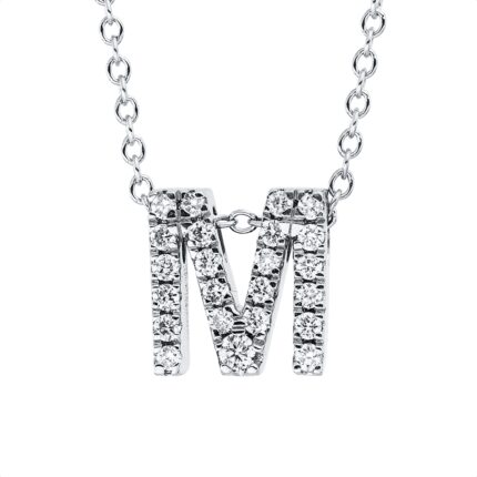 Collier Weißgold 18kt 0,09 Diamantschmuck mit 23 Diamanten - 4P018