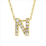 Collier Gelbgold 18kt 0,10 Diamantschmuck mit 14 Diamanten - 4P019