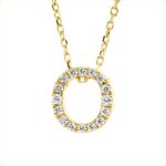Collier Gelbgold 18kt 0,09 Diamantschmuck mit 16 Diamanten - 4P020