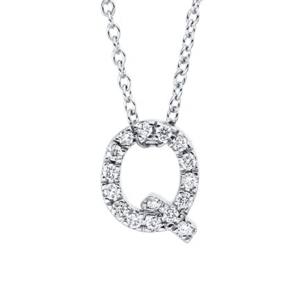 Collier Weißgold 18kt 0,10 Diamantschmuck mit 16 Diamanten - 4P022