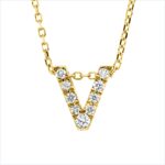 Collier Gelbgold 18kt 0,09 Diamantschmuck mit 9 Diamanten - 4P028