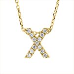 Collier Gelbgold 18kt 0,09 Diamantschmuck mit 13 Diamanten - 4P030