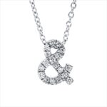 Collier Weißgold 18kt 0,10 Diamantschmuck mit 18 Diamanten - 4P034