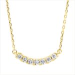 Collier Gelbgold 18kt 0,13 Diamantschmuck mit 7 Diamanten - 4P075