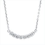 Collier Weißgold 18kt 0,13 Diamantschmuck mit 7 Diamanten - 4P075