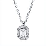 Collier Weißgold 18kt 0,21 Diamantschmuck mit 15 Diamanten - 4P079