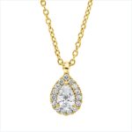 Collier 3er-Krappe Gelbgold 18kt 0,21 Diamantschmuck mit 16 Diamanten - 4P081