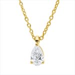 Collier Gelbgold 18kt 0,20 Diamantschmuck mit 1 Diamanten - 4P087