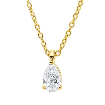 Collier Gelbgold 18kt 0,20 Diamantschmuck mit 1 Diamanten - 4P087
