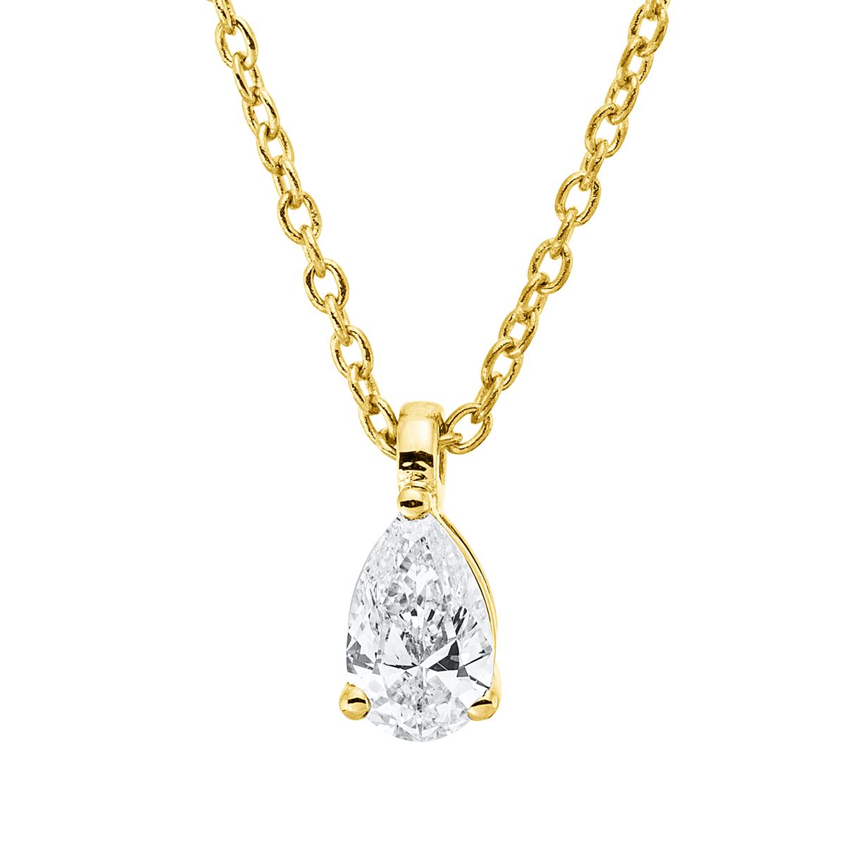 4P087G Collier Gelbgold 18kt 0,20 Diamantschmuck mit 1 Diamanten - 4P087 – Bild 1